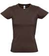 11502 Ladies Imperial SOL'S Ladies Imperial Heavy T-Shirt Chocolate colour image